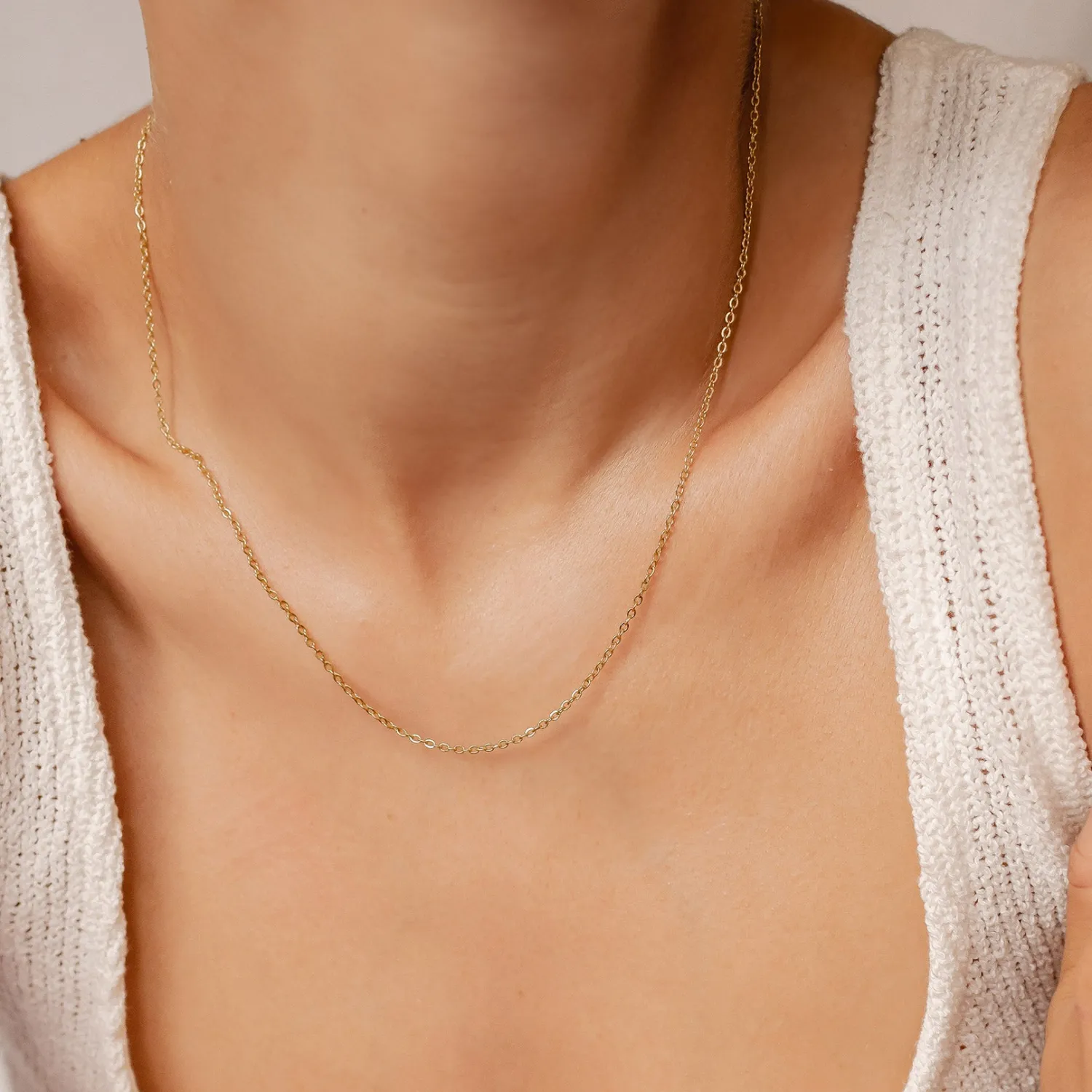 Lariat Necklaces | Filigrane Ketten | Hey Happiness Unisex Damen Herren Kabelkette Gold