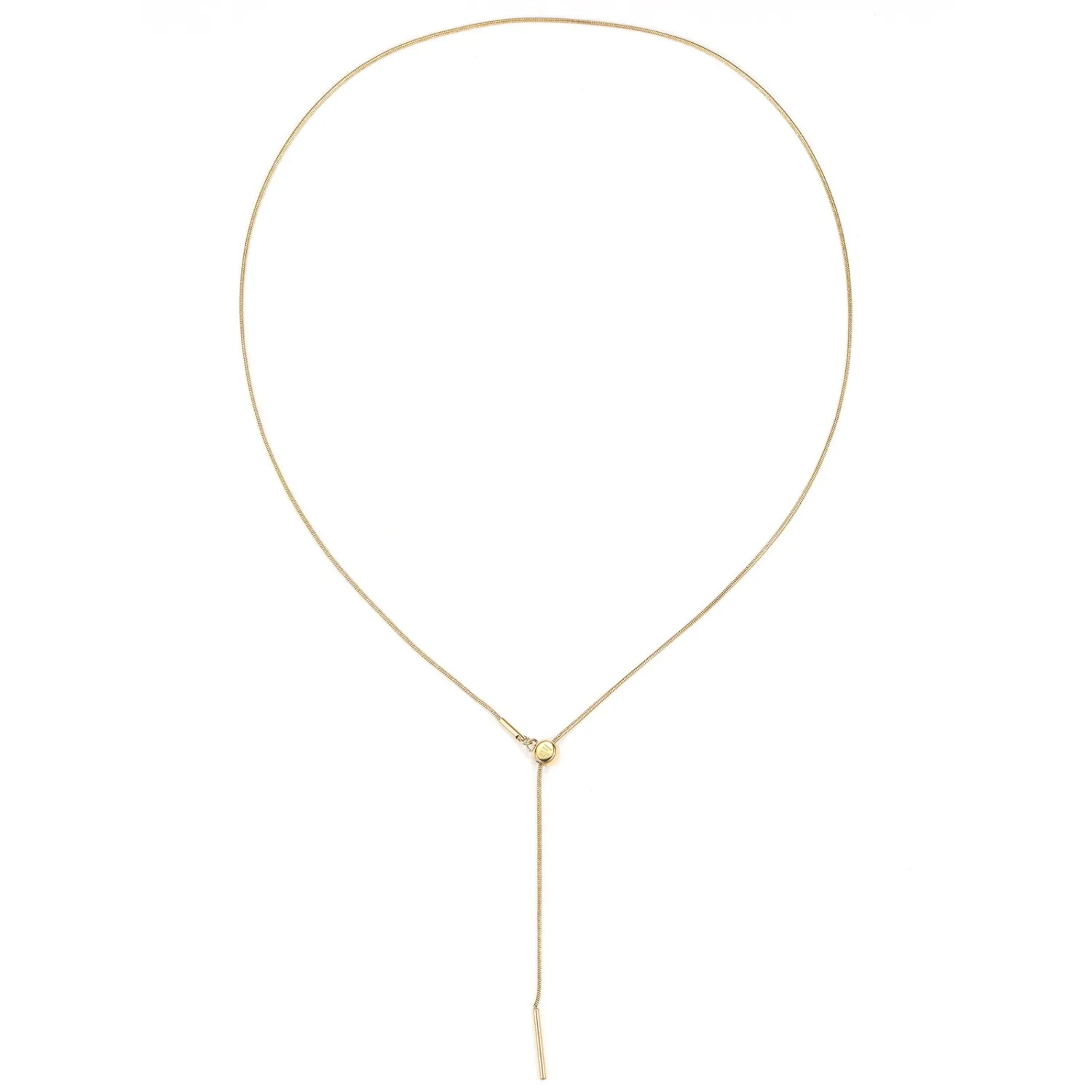 Lariat Necklaces | Filigrane Ketten | Hey Happiness Unisex Runde Schlangenkette Gold