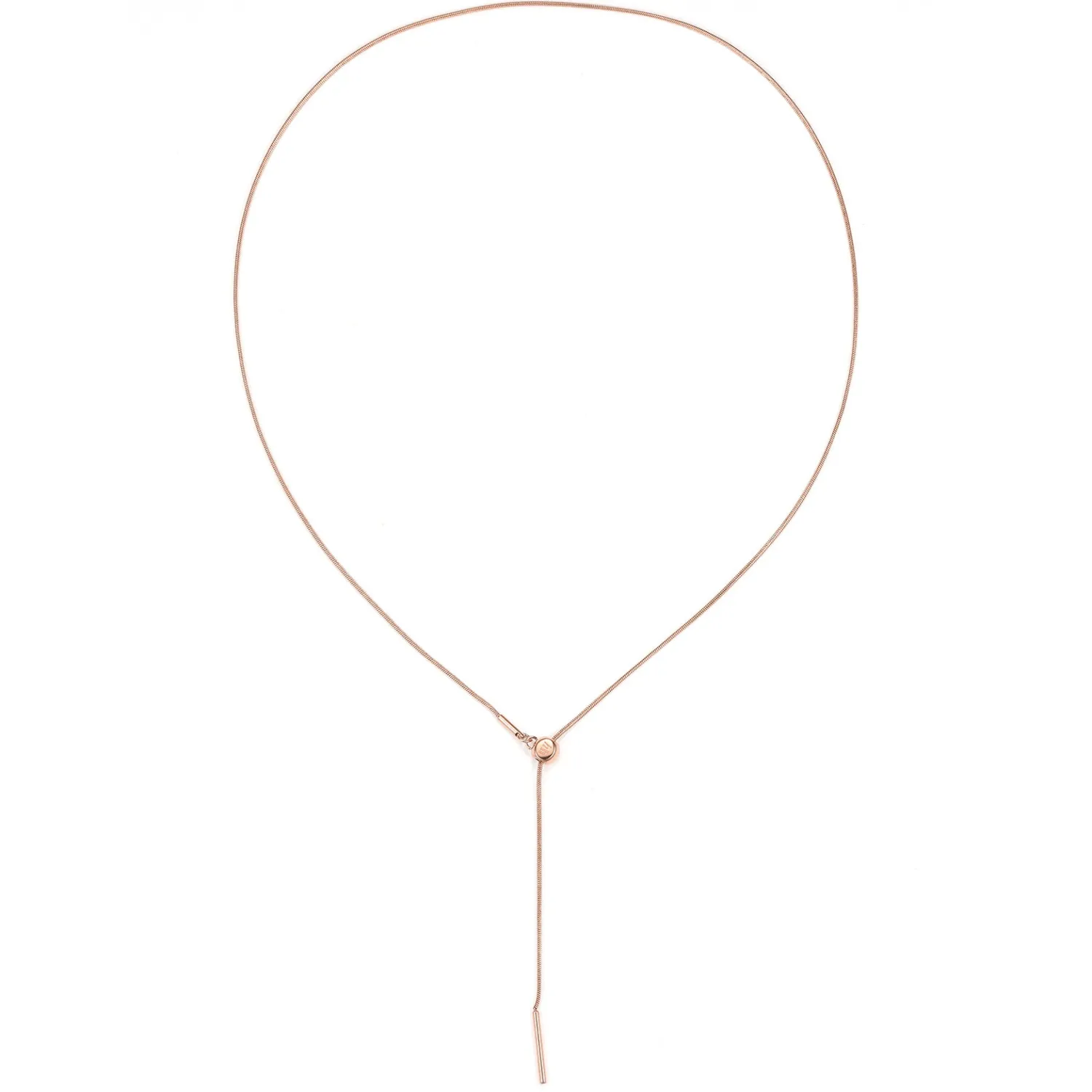 Lariat Necklaces | Filigrane Ketten | Hey Happiness Unisex Runde Schlangenkette Gold