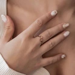 Schlichte Ringe | Hey Happiness Verbundene Herzen Ring aus Edelstahl
