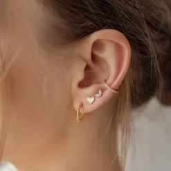 Creolen | Hey Happiness Verdrehte Creolen aus Sterlingsilber in farbe Gold