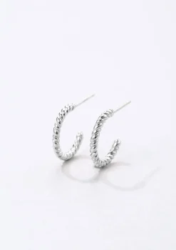 Creolen | Hey Happiness Verdrehte Creolen Sterlingsilber Silver