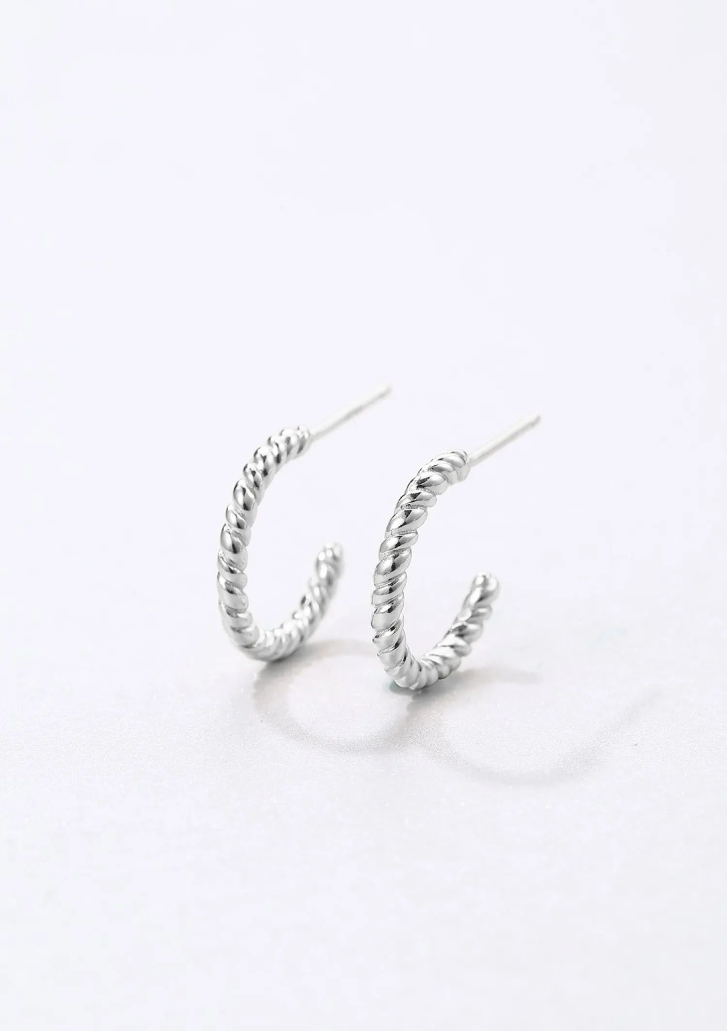 Creolen | Hey Happiness Verdrehte Creolen Sterlingsilber Silver