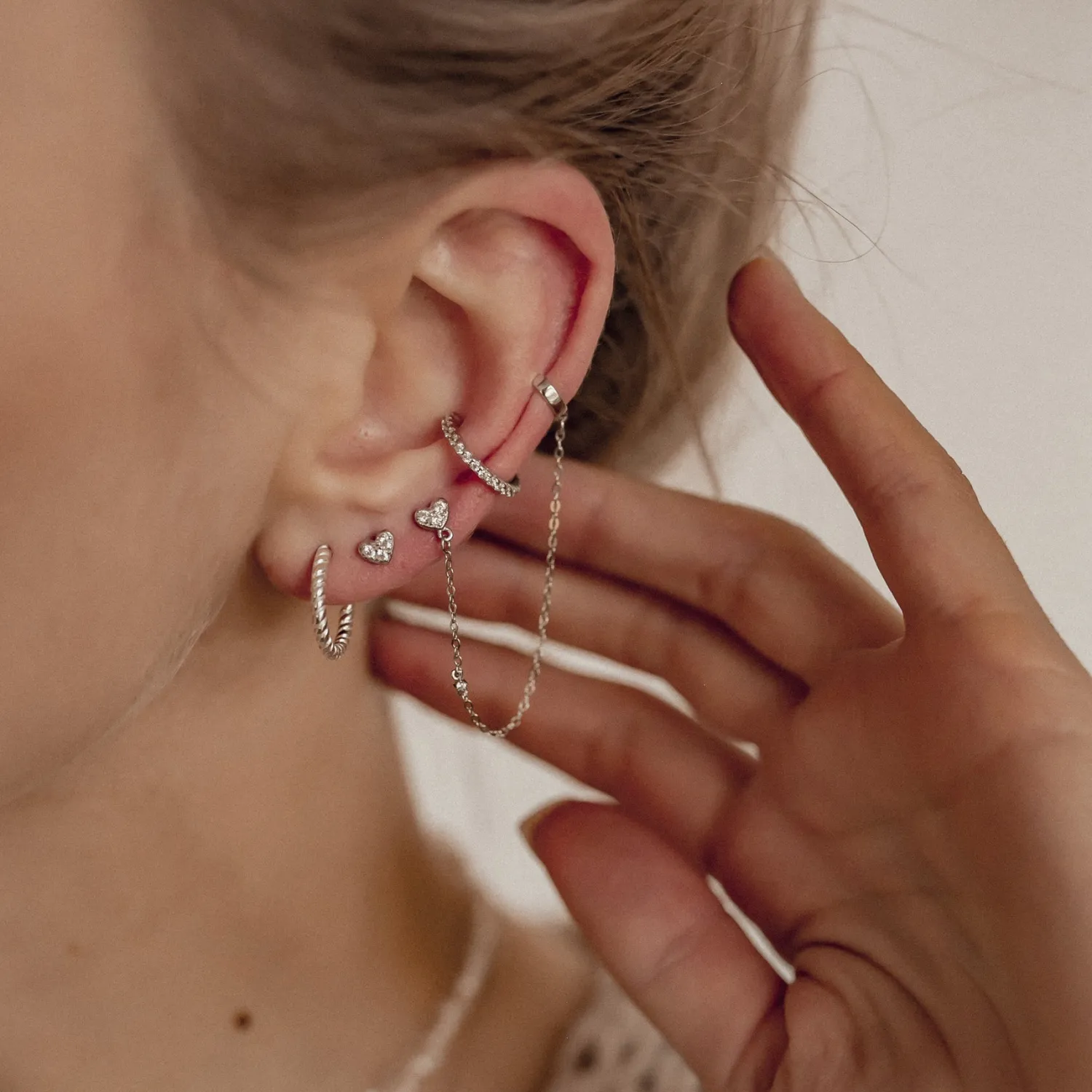 Creolen | Hey Happiness Verdrehte Creolen Sterlingsilber Silver