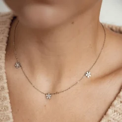 Necklace Sets | Filigrane Ketten | Hey Happiness Vergissmeinnicht Charm Kette in Silber Silver