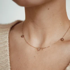 Necklace Sets | Filigrane Ketten | Hey Happiness Vergissmeinnicht Charm Kette in Roségold Rose Gold
