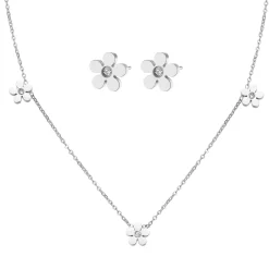 Necklace Sets | Filigrane Ketten | Hey Happiness Vergissmeinnicht Charm Kette in Silber Silver