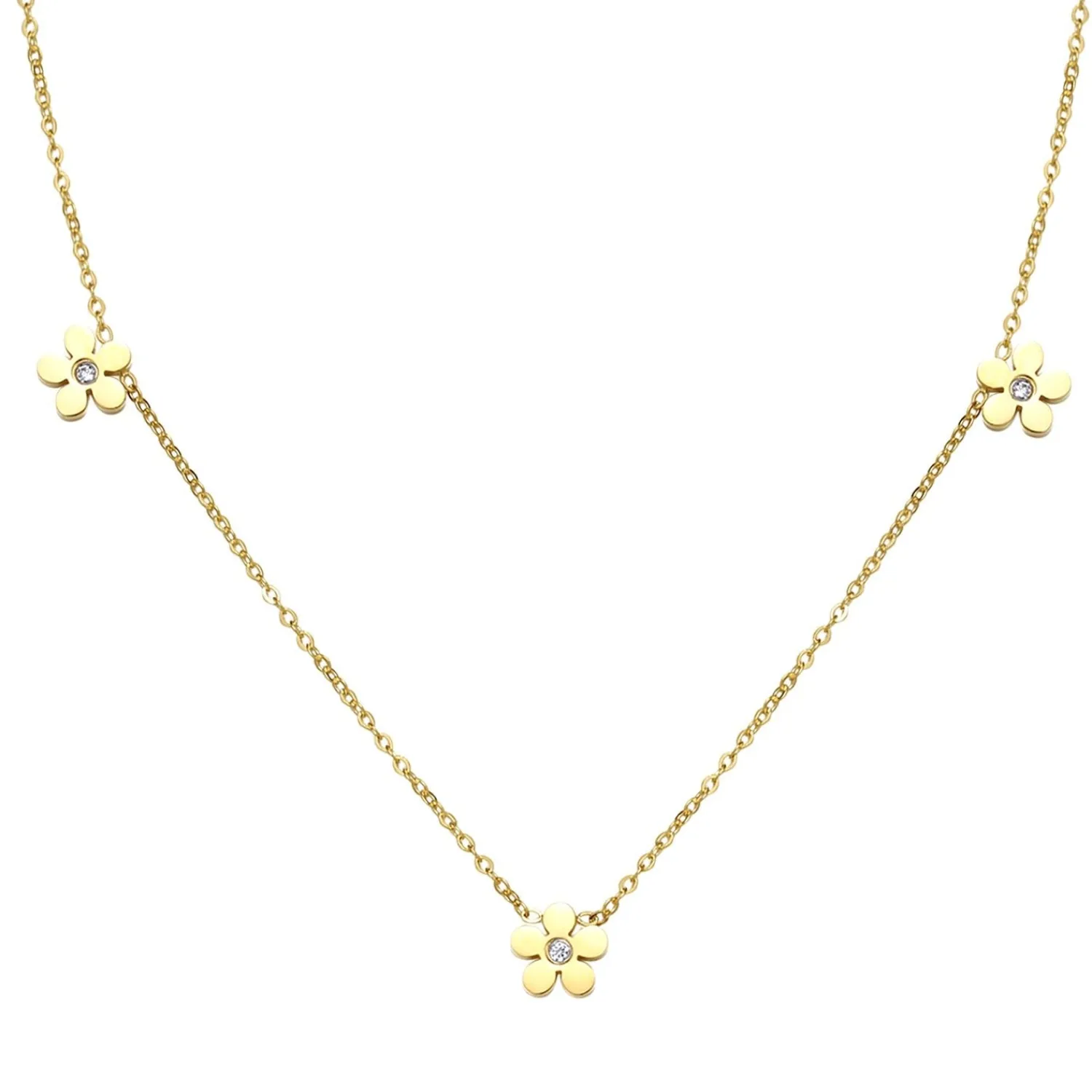 Necklace Sets | Filigrane Ketten | Hey Happiness Vergissmeinnicht Charm Kette in Gold