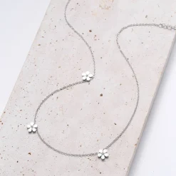 Necklace Sets | Filigrane Ketten | Hey Happiness Vergissmeinnicht Charm Kette in Silber Silver