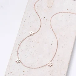 Necklace Sets | Filigrane Ketten | Hey Happiness Vergissmeinnicht Charm Kette in Roségold Rose Gold