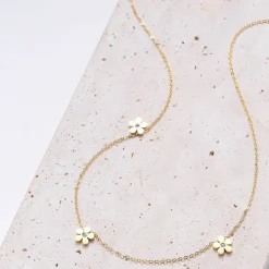 Necklace Sets | Filigrane Ketten | Hey Happiness Vergissmeinnicht Charm Kette in Gold
