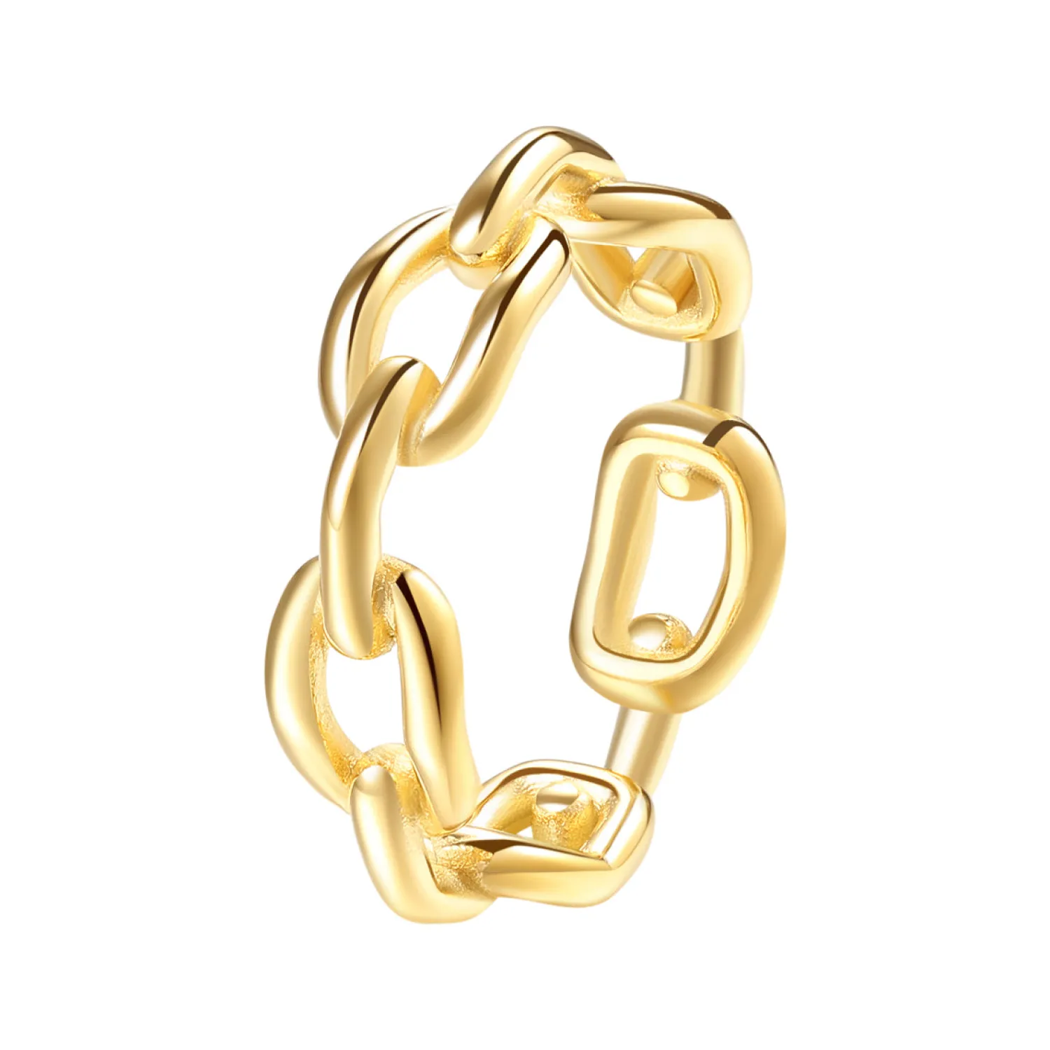Auffällige Ringe | Hey Happiness Vereter Gliederring Oval Chain Design Gold