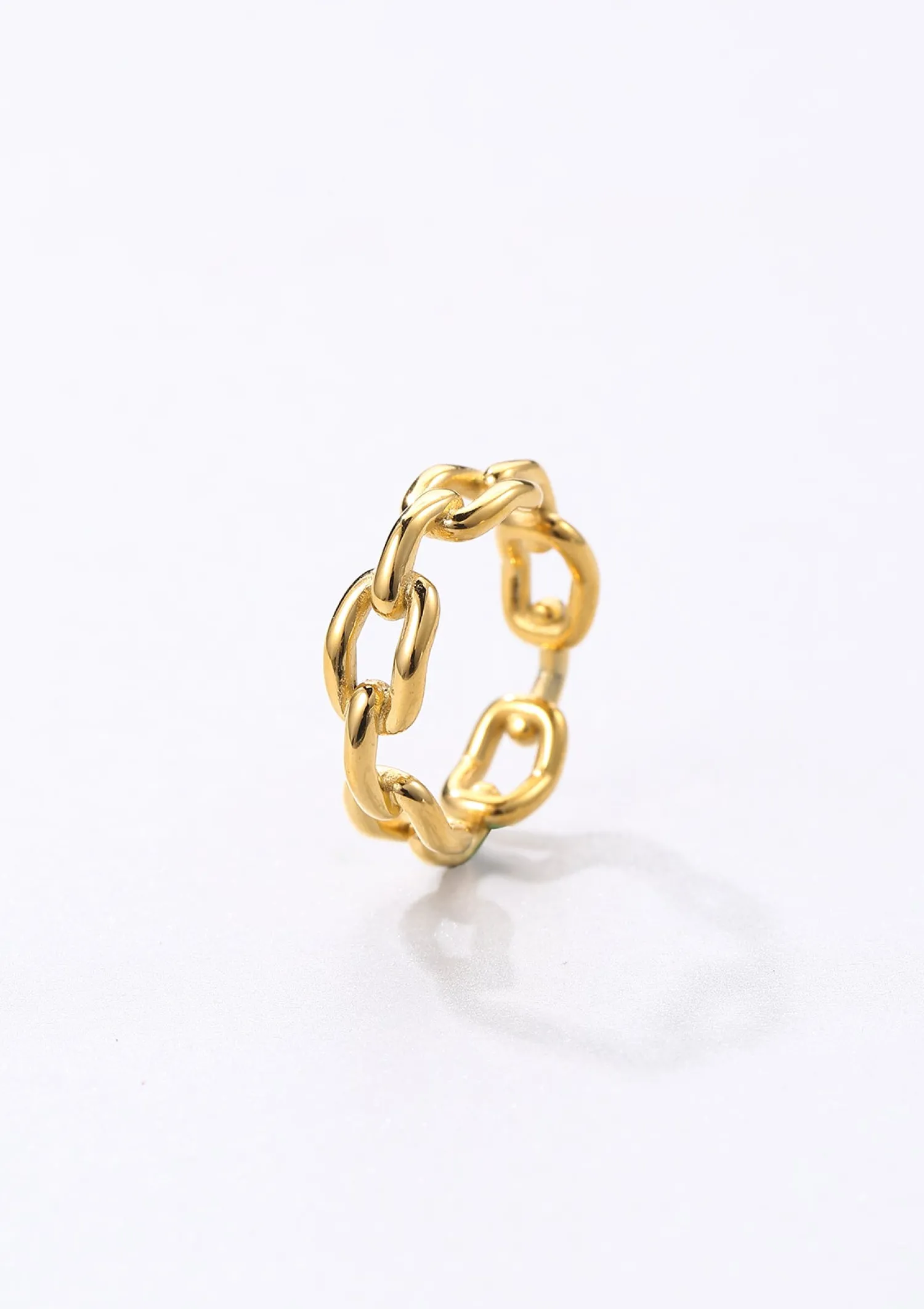 Auffällige Ringe | Hey Happiness Vereter Gliederring Oval Chain Design Gold