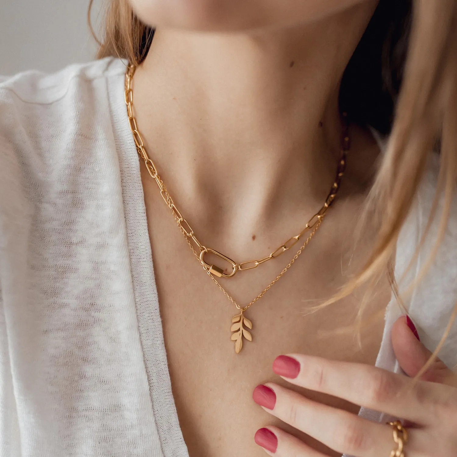 Auffällige Ringe | Hey Happiness Vereter Gliederring Oval Chain Design Gold