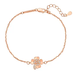 Charm Armbänder | Hey Happiness Vierblättriges-Kleeblatt-Armband aus Sterlingsilber