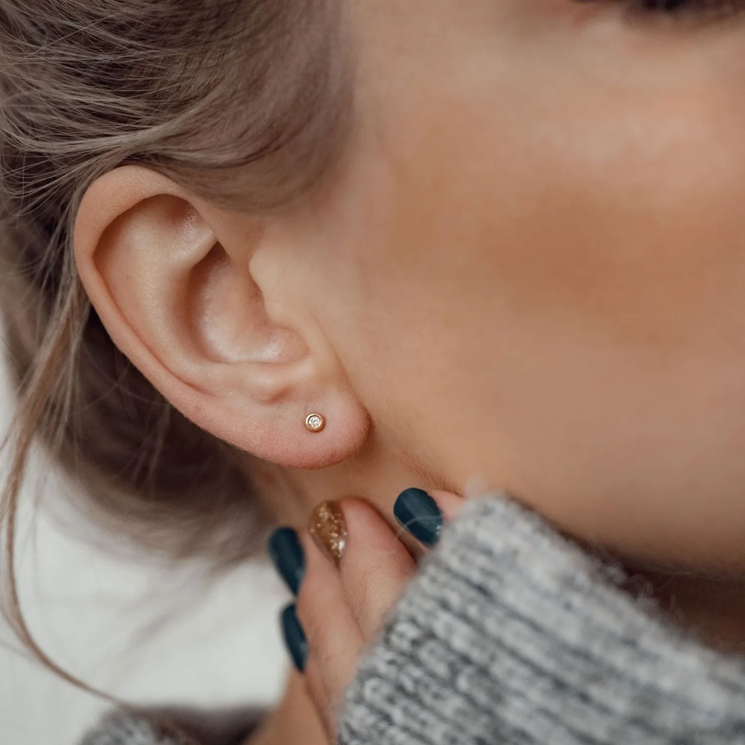 Ohrstecker | Hey Happiness Vollendung Ohrstecker 14K Gold