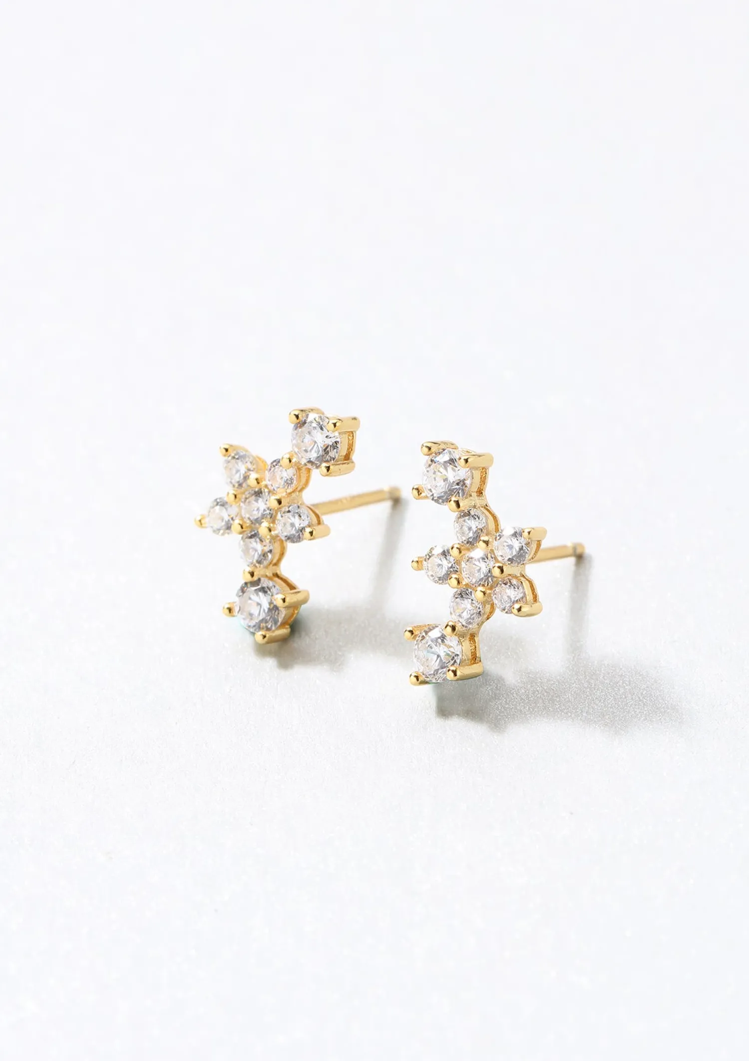 Ohrstecker | Hey Happiness Wiese Blüte Ohrstecker Sterlingsilber in Gold