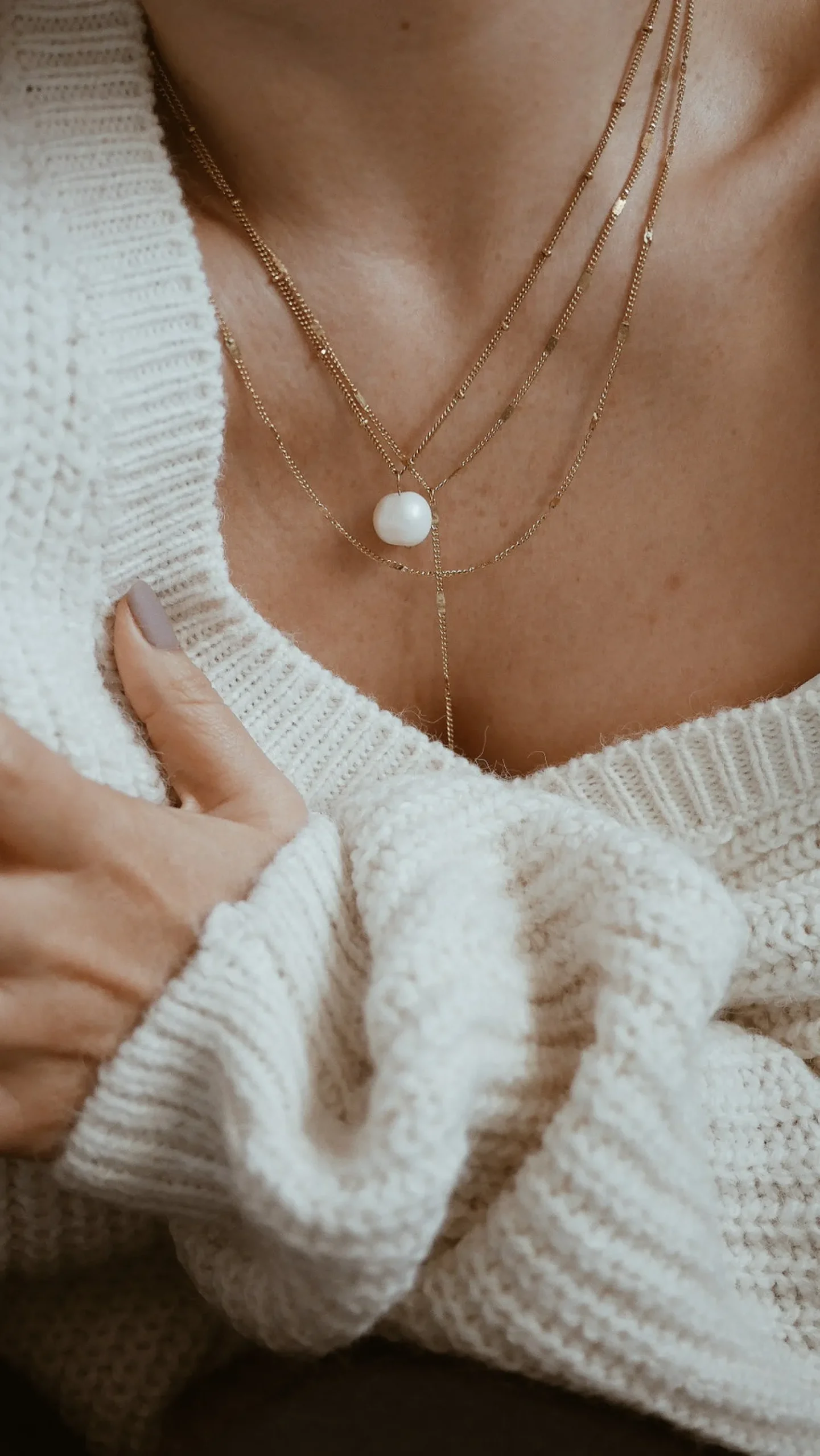 Lariat Necklaces | Filigrane Ketten | Hey Happiness Y Kette Mehrreihig farbe Gold