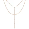 Lariat Necklaces | Filigrane Ketten | Hey Happiness Y Layered Necklace Rose Gold