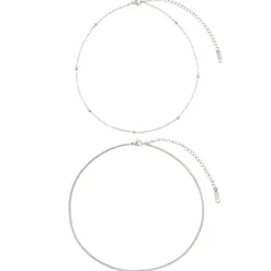 Choker Ketten | Filigrane Ketten | Hey Happiness Zarte Choker Ketten Set in Silberfarbe Silver