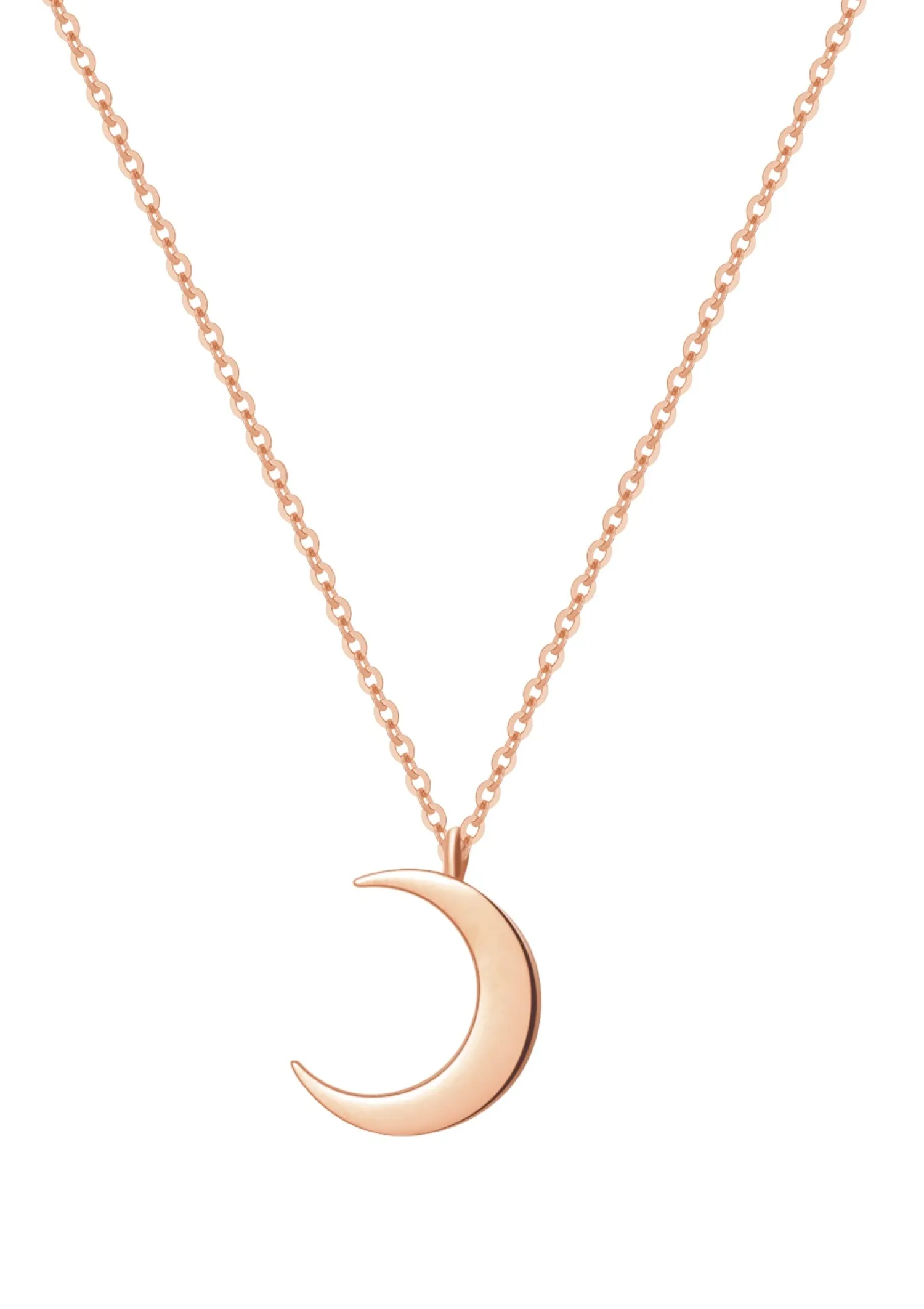 Filigrane Ketten | Hey Happiness Zarte Halbmond Kette in Rosegold Rose Gold