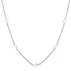 Filigrane Ketten | Hey Happiness Zarte Kette mit Rhombus Anhängern in Silberfarbe Silver