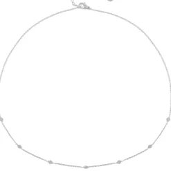 Filigrane Ketten | Hey Happiness Zarte Kette mit Rhombus Anhängern in Silberfarbe Silver
