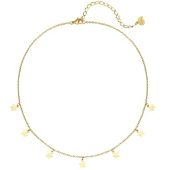 Filigrane Ketten | Hey Happiness Zarte Kette Sterne in farbe Gold