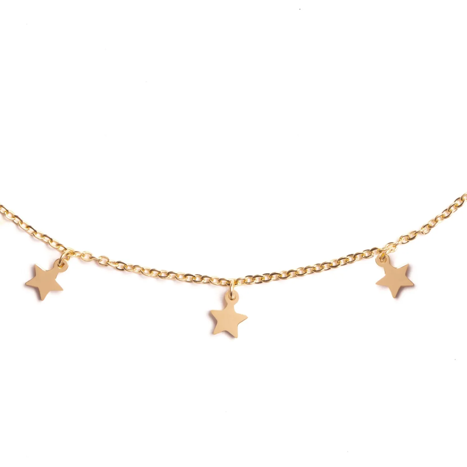 Filigrane Ketten | Hey Happiness Zarte Kette Sterne in farbe Gold