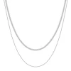 Filigrane Ketten | Hey Happiness Zarte Mehrreihige Schlangenkette Silber Silver