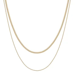 Filigrane Ketten | Hey Happiness Zarte Mehrreihige Schlangenkette Gold