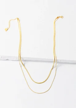 Filigrane Ketten | Hey Happiness Zarte Mehrreihige Schlangenkette Gold