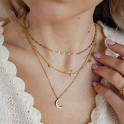 Filigrane Ketten | Hey Happiness Zarte Stern Kette in farbe Gold