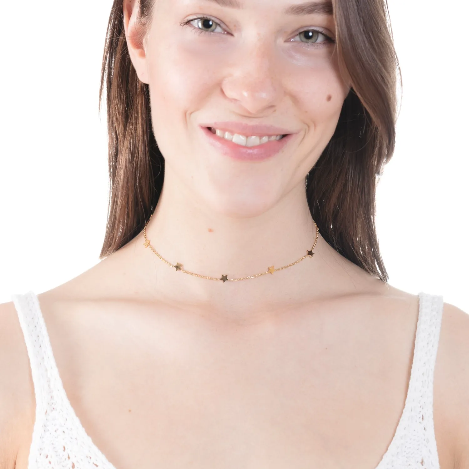 Filigrane Ketten | Hey Happiness Zarte Stern Kette in farbe Gold