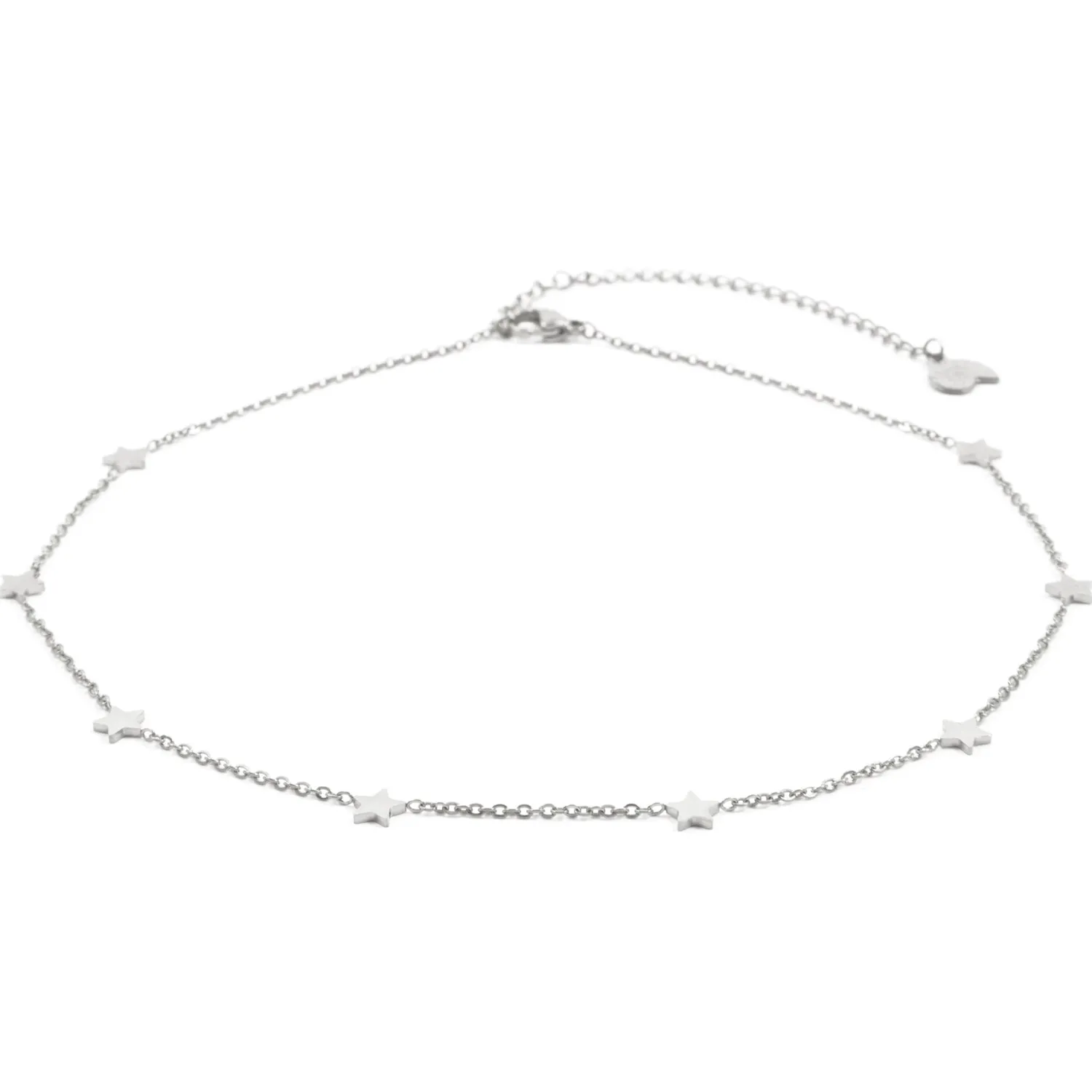 Filigrane Ketten | Hey Happiness Zarte Stern Kette in Silberfarbe Silver