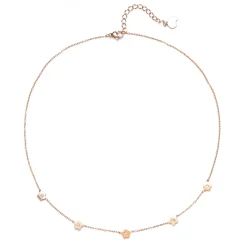 Necklace Sets | Filigrane Ketten | Hey Happiness Zierliche Blume Charm Kette in Rosegold Rose Gold