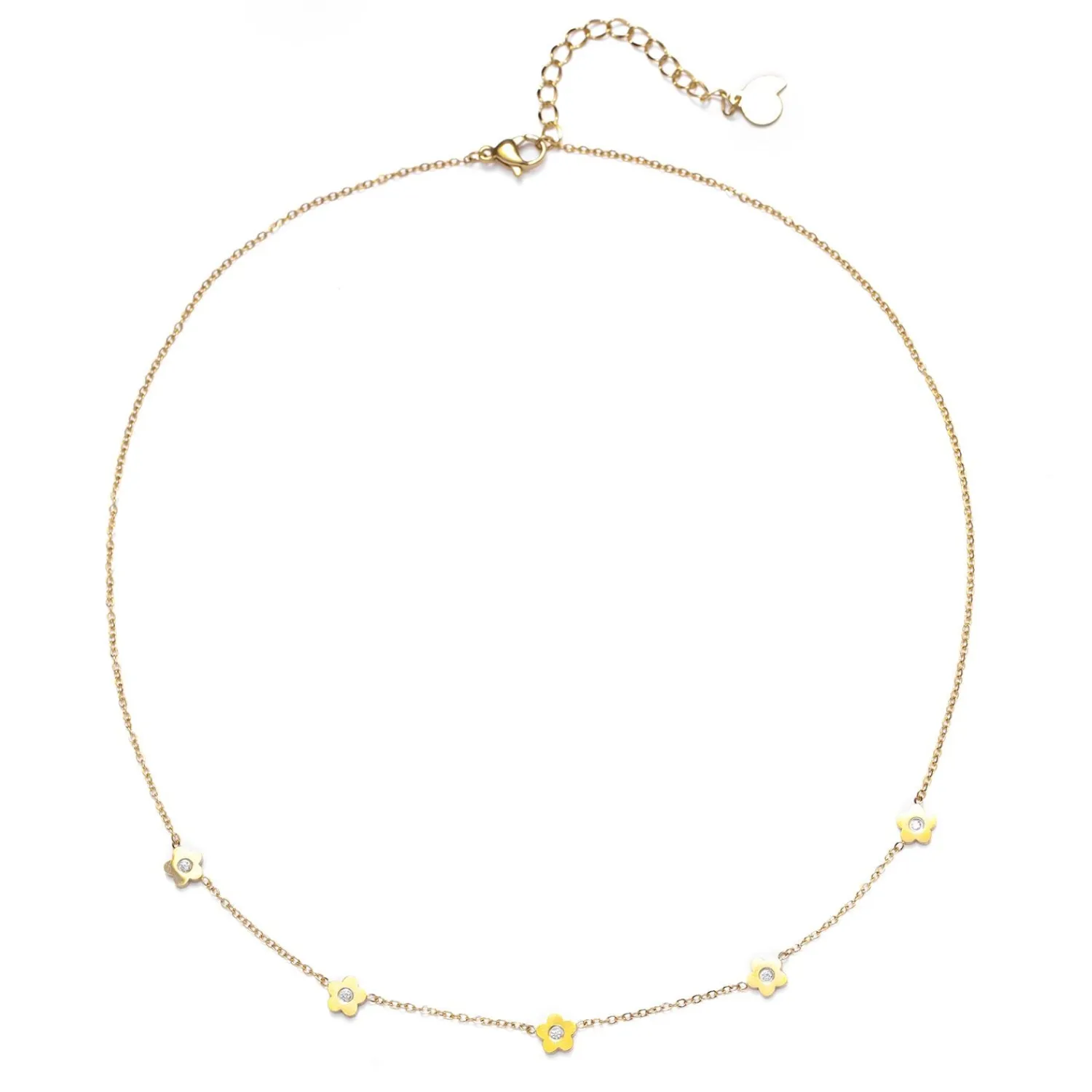 Necklace Sets | Filigrane Ketten | Hey Happiness Zierliche Blume Charm Kette in Gold