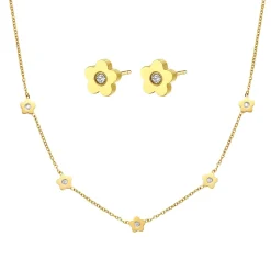 Necklace Sets | Filigrane Ketten | Hey Happiness Zierliche Blume Charm Kette in Gold