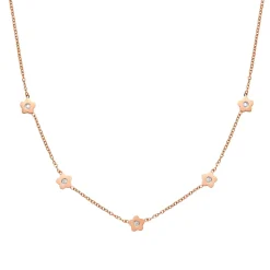 Necklace Sets | Filigrane Ketten | Hey Happiness Zierliche Blume Charm Kette in Rosegold Rose Gold