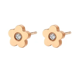 Ohrstecker | Hey Happiness Zierliche Blume Ohrstecker in Rosegold Rose Gold