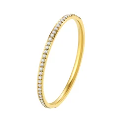 Schlichte Ringe | Hey Happiness Zierlicher Ring mit Schmucksteinen Vergoldet