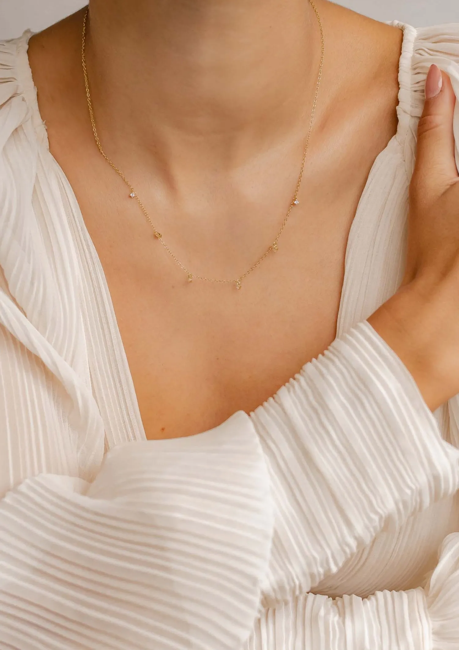 Filigrane Ketten | Hey Happiness Zirkonia Kette Sterlingsilber