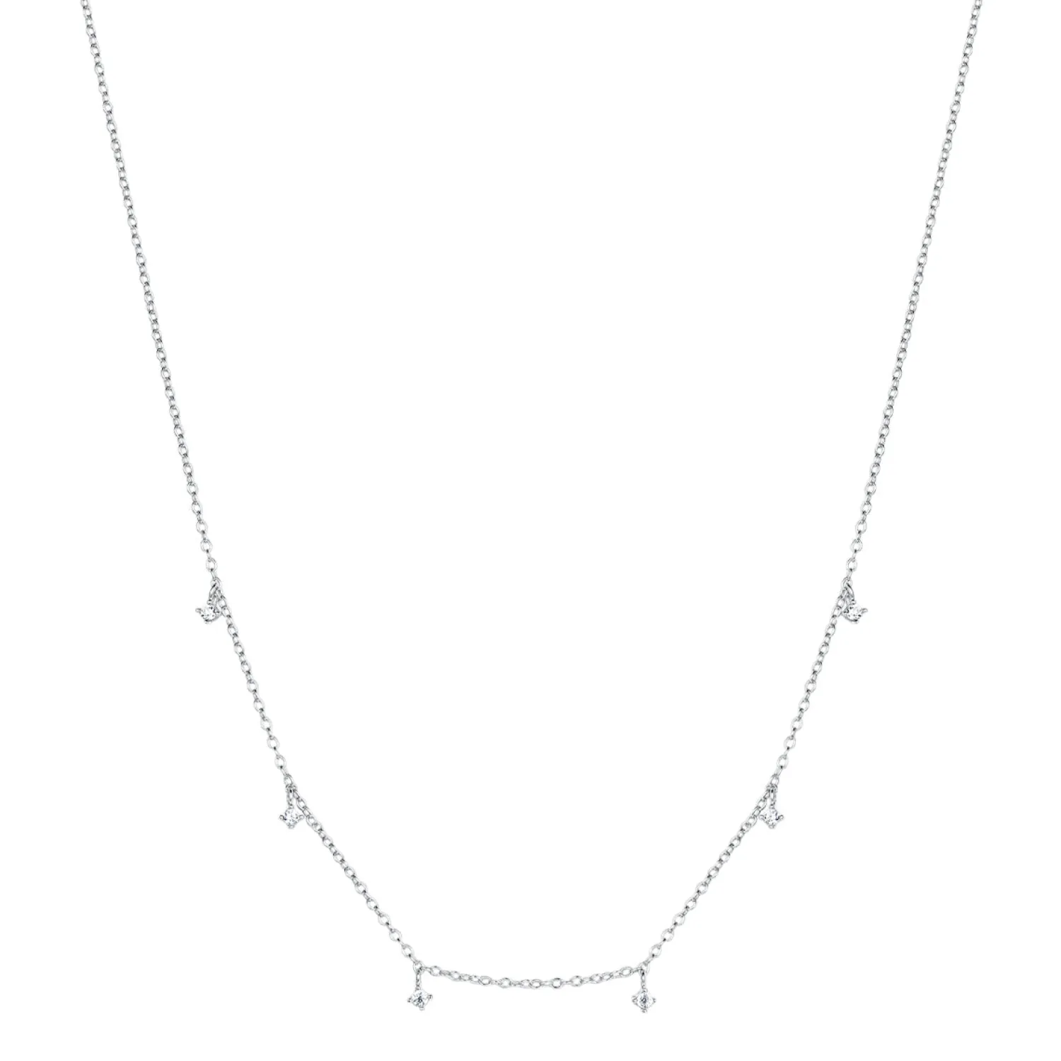 Filigrane Ketten | Hey Happiness Zirkonia Kette Sterlingsilber