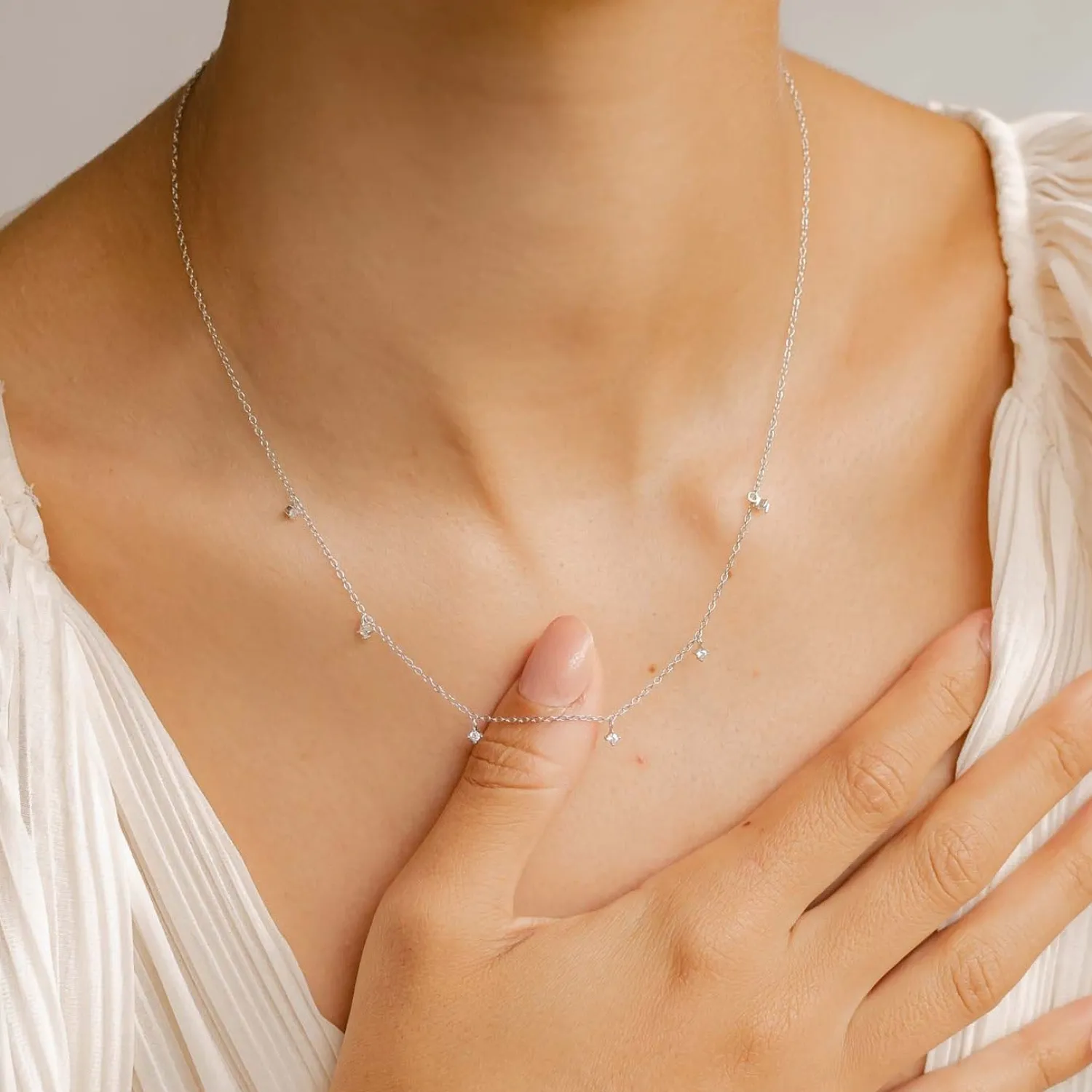 Filigrane Ketten | Hey Happiness Zirkonia Kette Sterlingsilber