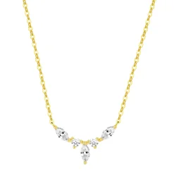 Filigrane Ketten | Hey Happiness Zirkonia Krone Kette Sterlingsilber