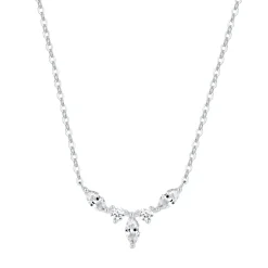 Filigrane Ketten | Hey Happiness Zirkonia Krone Kette Sterlingsilber