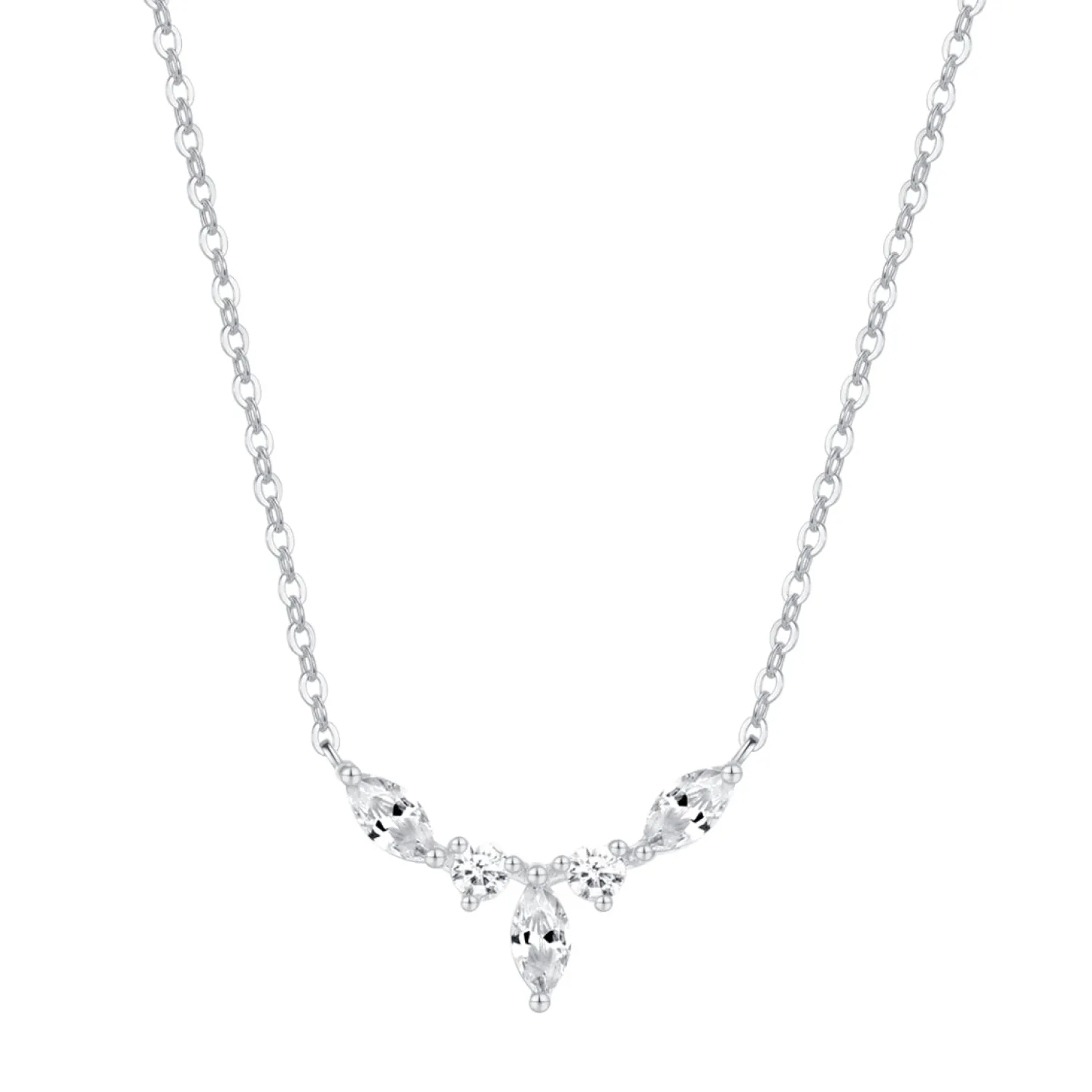 Filigrane Ketten | Hey Happiness Zirkonia Krone Kette Sterlingsilber