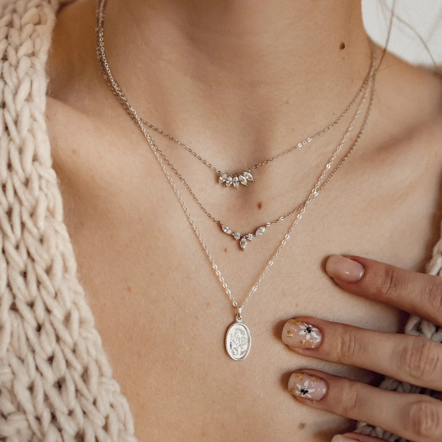 Filigrane Ketten | Hey Happiness Zirkonia Krone Kette Sterlingsilber