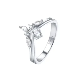Schlichte Ringe | Hey Happiness Zirkonia Krone Ring aus Sterlingsilber Silver