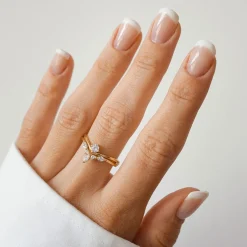 Schlichte Ringe | Hey Happiness Zirkonia Krone Ring Vereter Sterlingsilber Gold